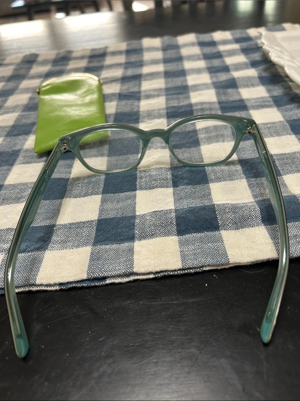 kate spade Kids Lime Green Case with Teal-Blue Frame Glasses